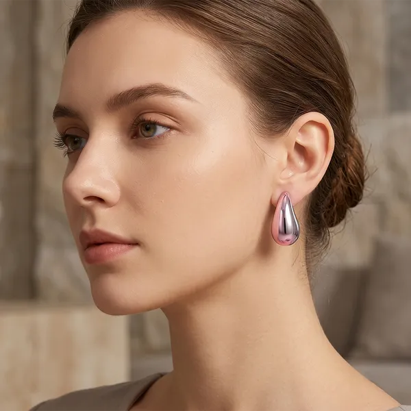 The99jewel_Stylish_Minimalist_Statement_Stud_Earrings_Pink