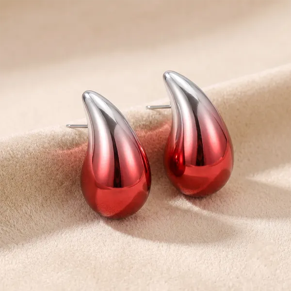 The99jewel_Stylish_Minimalist_Statement_Stud_Earrings_Red