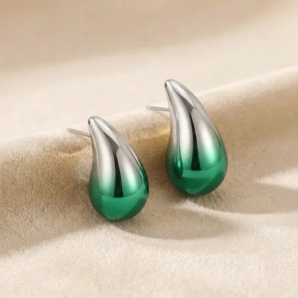 The99jewel_Stylish_Minimalist_Statement_Stud_Earrings_Green