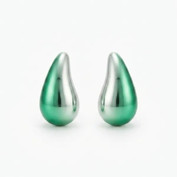 The99jewel_Stylish_Minimalist_Statement_Stud_Earrings_Green