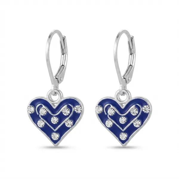 The99jewel_Premium_Silver_Plated_Austrian_Stone_Star_Shape_Hoop_Earrings_For_Women_Blue