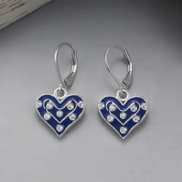 The99jewel_Premium_Silver_Plated_Austrian_Stone_Star_Shape_Hoop_Earrings_For_Women_Blue