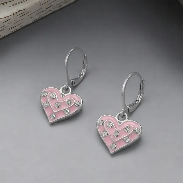 The99jewel_Designer_Party_Wear_Austrian_Stone_Heart_Shape_Hoop_Earrings_Pink