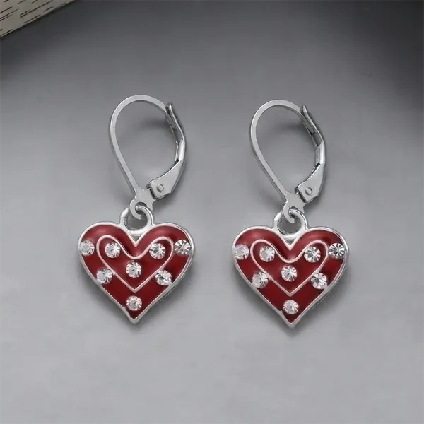 The99jewel_Designer_Party_Wear_Austrian_Stone_Heart_Shape_Hoop_Earrings_Red