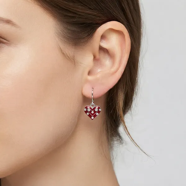 The99jewel_Designer_Party_Wear_Austrian_Stone_Heart_Shape_Hoop_Earrings_Red