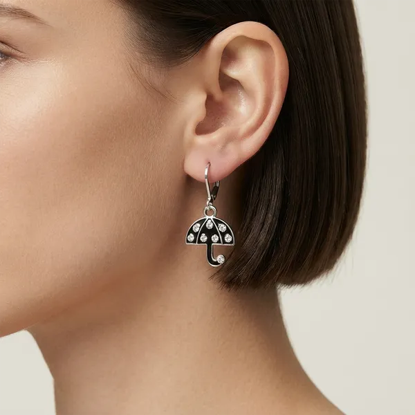 The99jewel_Elegant_Jewellery_Silver_Plated_Austrian_Stone_Umbrella_Shape_Earrings_Black