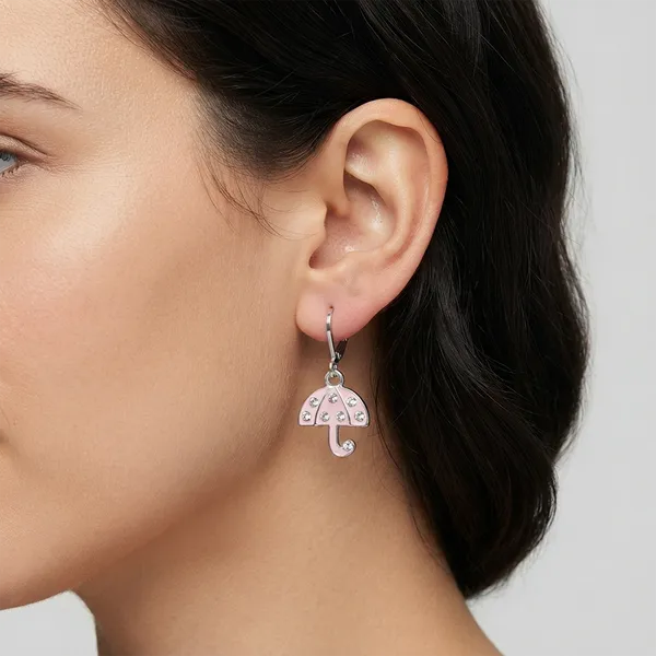The99jewel_Elegant_Jewellery_Silver_Plated_Austrian_Stone_Umbrella_Shape_Earrings_Pink