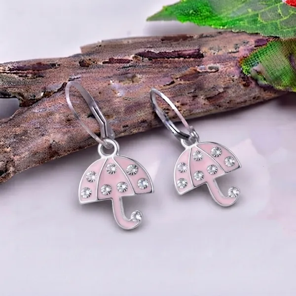 The99jewel_Elegant_Jewellery_Silver_Plated_Austrian_Stone_Umbrella_Shape_Earrings_Pink