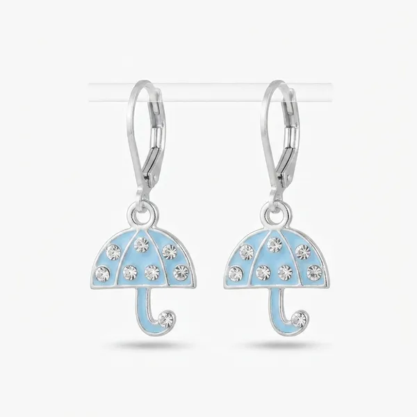 The99jewel_Elegant_Jewellery_Silver_Plated_Austrian_Stone_Umbrella_Shape_Earrings_Light_Blue