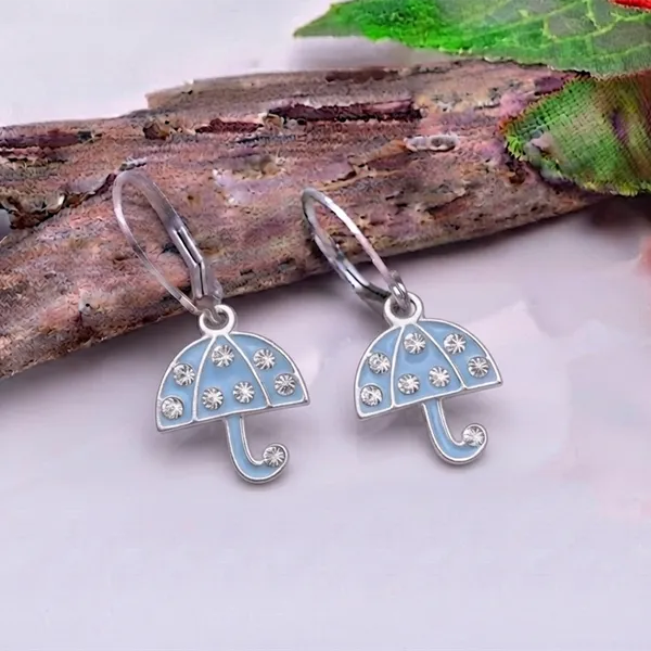 The99jewel_Elegant_Jewellery_Silver_Plated_Austrian_Stone_Umbrella_Shape_Earrings_Light_Blue