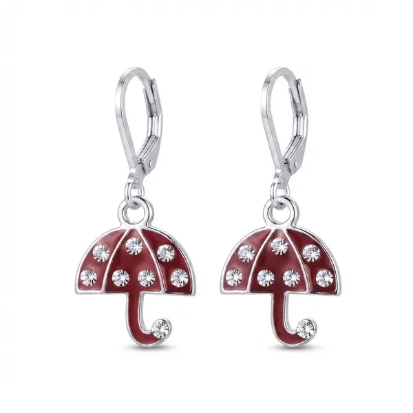 The99jewel_Elegant_Jewellery_Silver_Plated_Austrian_Stone_Umbrella_Shape_Earrings_Red