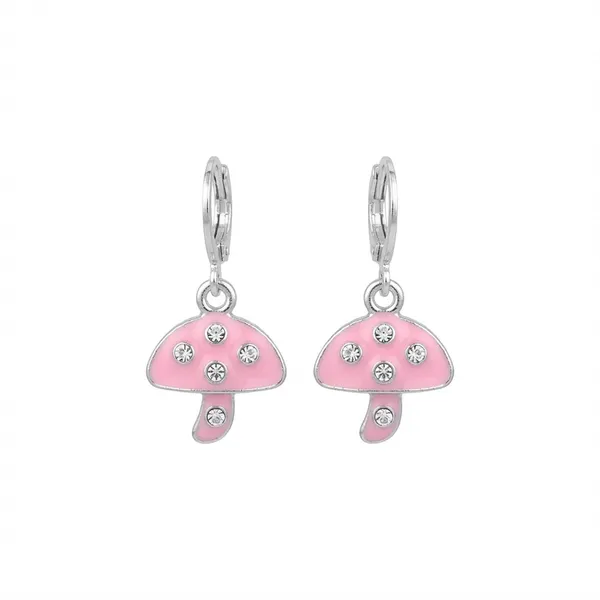 The99jewel_Contemporary_Silver_Plated_Austrian_Stone_Hoop_Earrings_For_Women_Pink