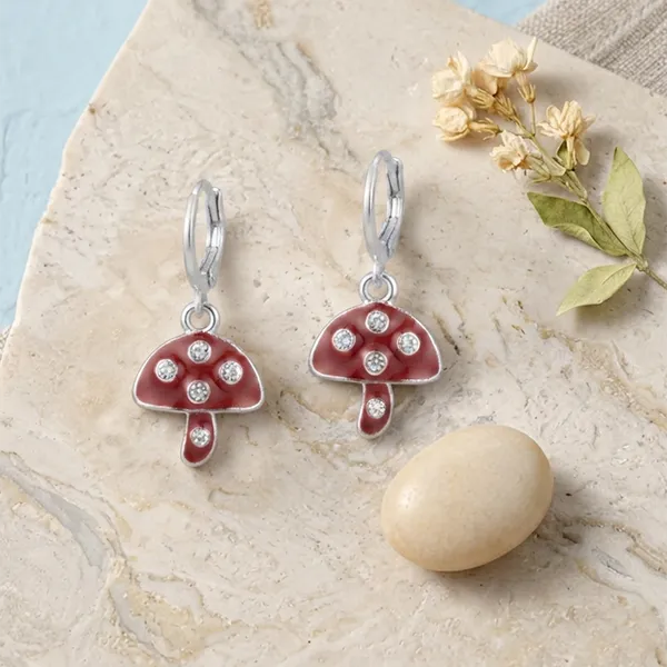 The99jewel_Contemporary_Silver_Plated_Austrian_Stone_Hoop_Earrings_For_Women_Red