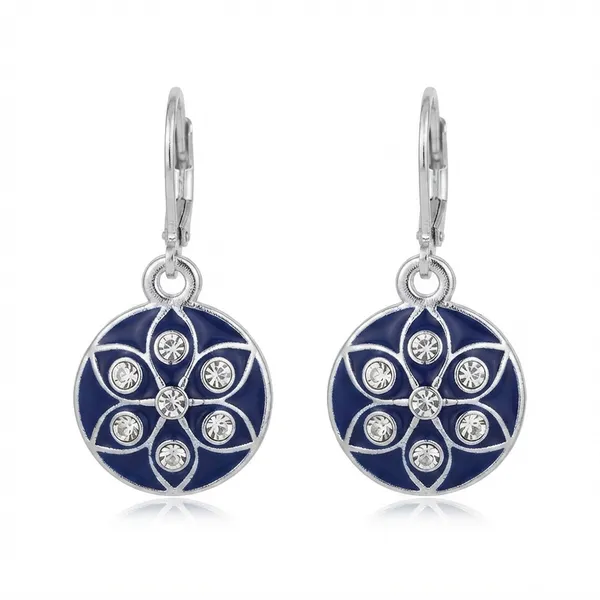 The99jewel_Chic_Designer_Silver_Plated_Austrian_Stone_Hoop_Earrings_For_Party_Wear_Blue
