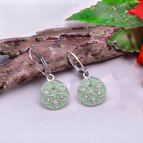 The99jewel_Chic_Designer_Silver_Plated_Austrian_Stone_Hoop_Earrings_For_Party_Wear_Mint_Green