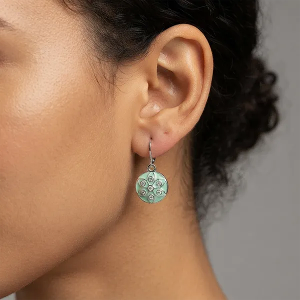 The99jewel_Chic_Designer_Silver_Plated_Austrian_Stone_Hoop_Earrings_For_Party_Wear_Mint_Green