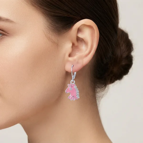 The99jewel_Fashion_Jewellery_Silver_Plated_Austrian_Hoop_Earrings_For_Women_Pink