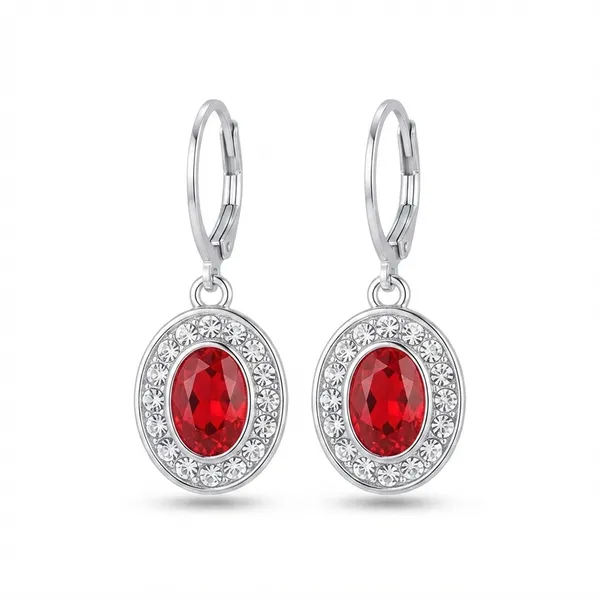 The99jewel_Sparkling_Silver_Plated_Austrian_Stone_Fashion_Hoop_Earrings_Pink