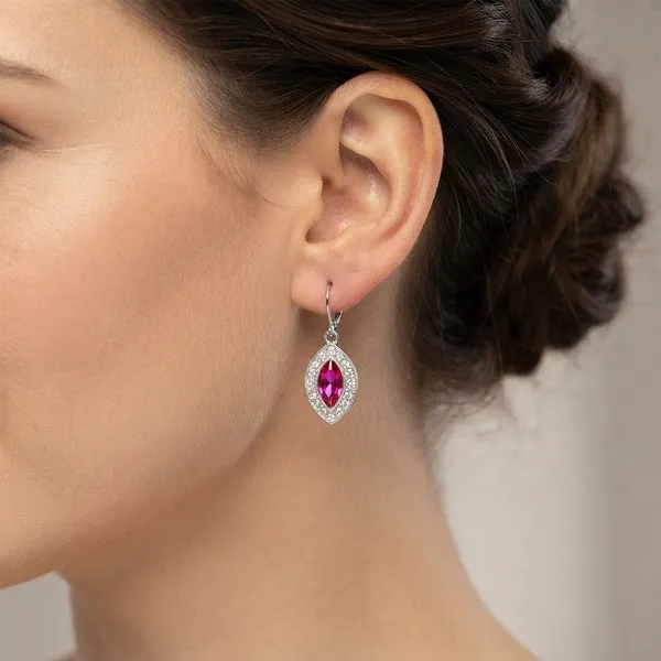 The99jewel_Modern_Silver_Plated_Austrian_Stone_Hoop_Earrings_For_Women_Pink