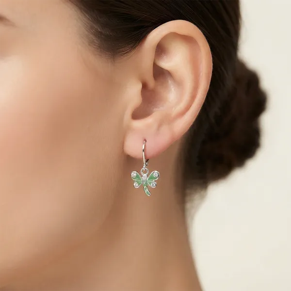 The99jewel_Elegant_Silver_Plated_Austrian_Stone_Hoop_Earrings_Mint_Green