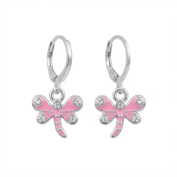 The99jewel_Elegant_Silver_Plated_Austrian_Stone_Hoop_Earrings_Pink
