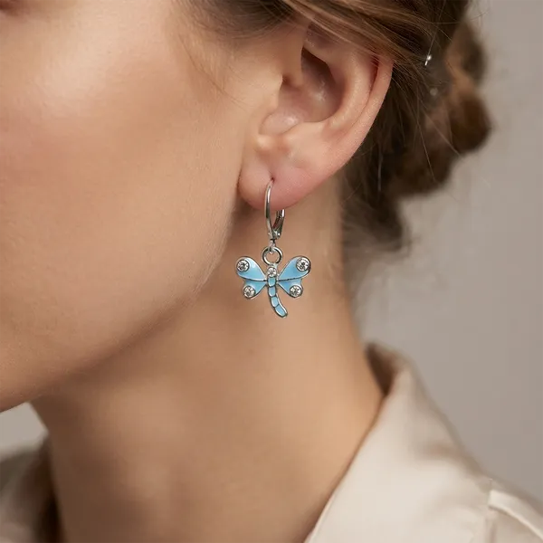 The99jewel_Elegant_Silver_Plated_Austrian_Stone_Hoop_Earrings_Light_Blue