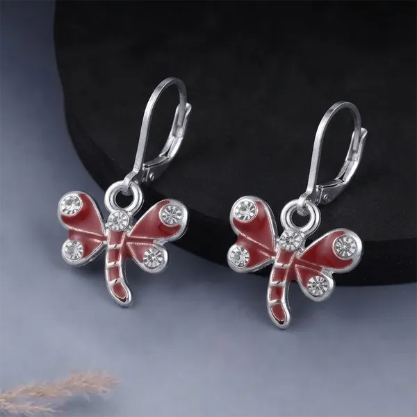 The99jewel_Elegant_Silver_Plated_Austrian_Stone_Hoop_Earrings_Red