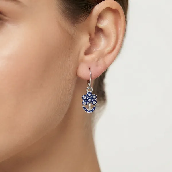 The99jewel_Elegant_Silver_Plated_Austrian_Stone_Hoop_Earrings_Blue