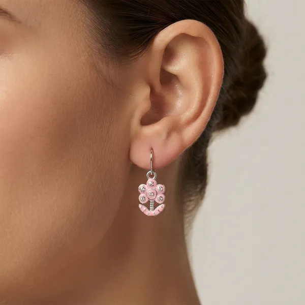 The99jewel_Elegant_Silver_Plated_Austrian_Stone_Hoop_Earrings_Light_Pink