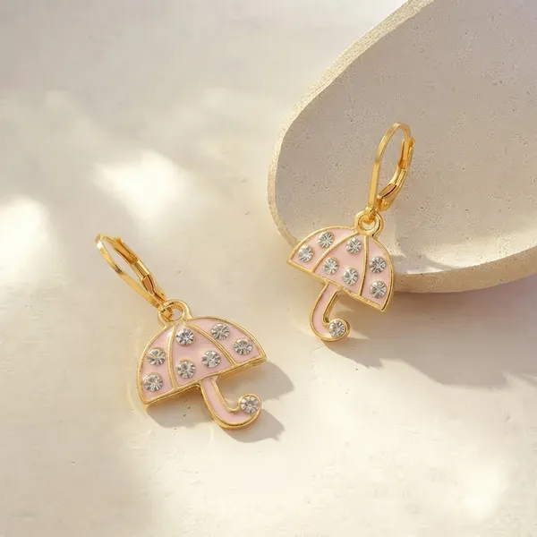 The99jewel_Designer_Gold_Plated_Austrian_Stone_Hoop_Earrings_For_Women_Pink
