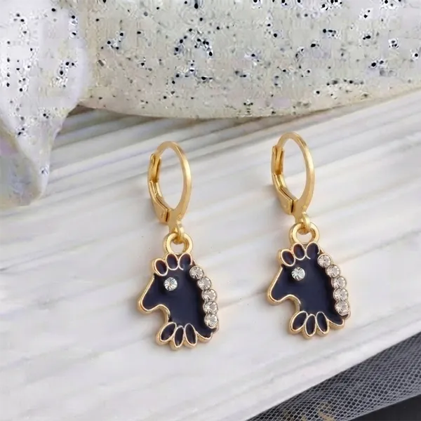 The99jewel_Fashion_Gold_Plated_Hoop_Earrings_For_Girls_Women_Blue