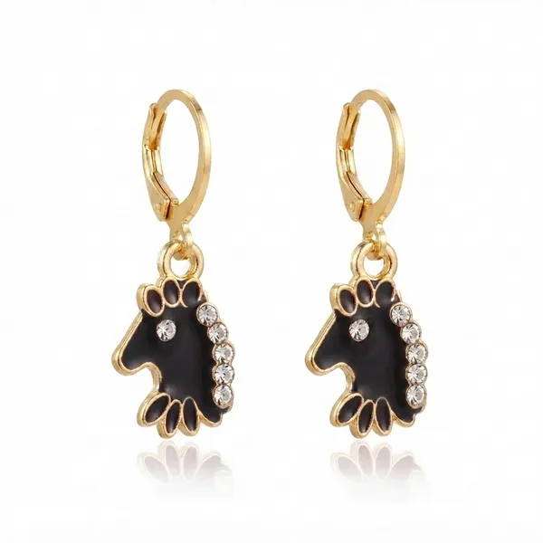 The99jewel_Fashion_Gold_Plated_Hoop_Earrings_For_Girls_Women_Black