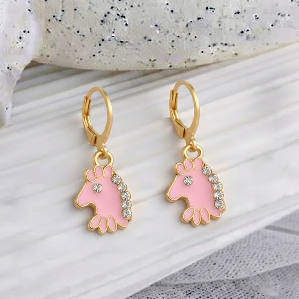 The99jewel_Fashion_Gold_Plated_Hoop_Earrings_For_Girls_Women_Pink