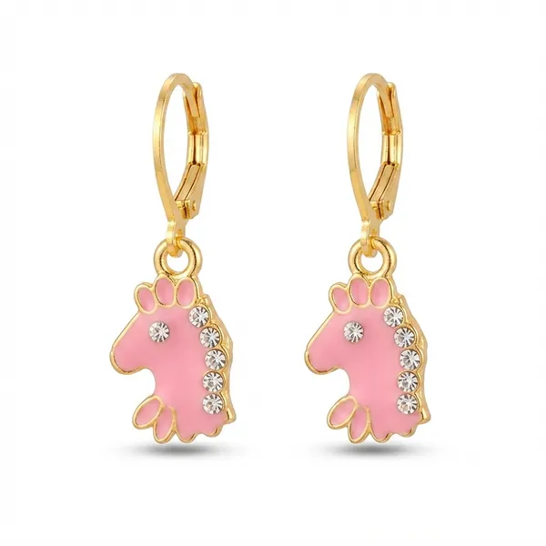 The99jewel_Fashion_Gold_Plated_Hoop_Earrings_For_Girls_Women_Pink