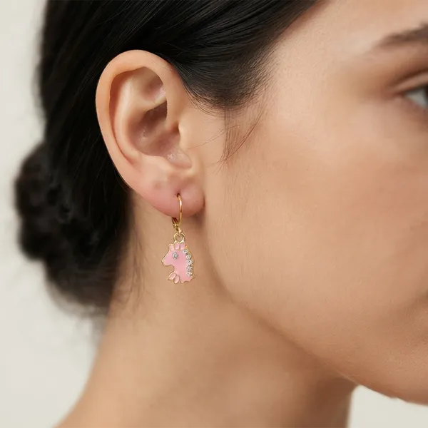The99jewel_Fashion_Gold_Plated_Hoop_Earrings_For_Girls_Women_Pink