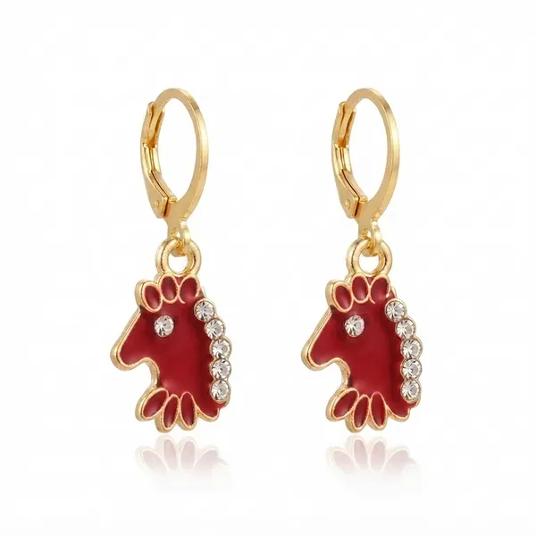 The99jewel_Fashion_Gold_Plated_Hoop_Earrings_For_Girls_Women_Red