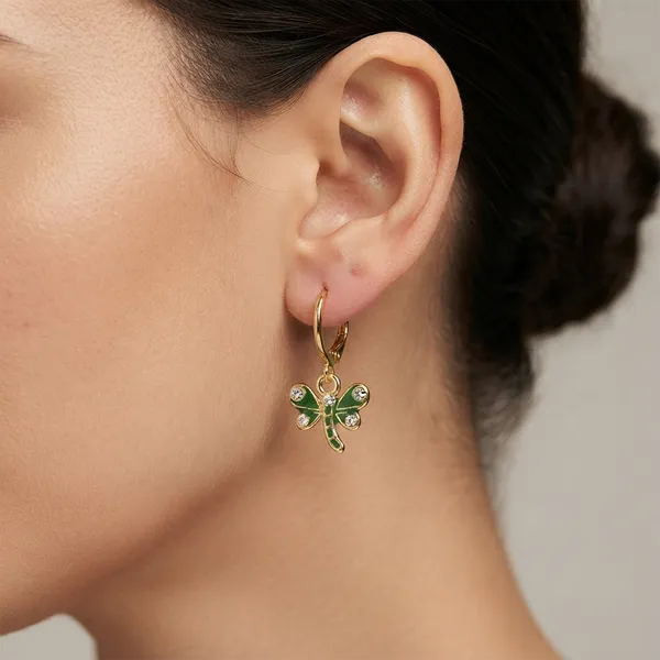 The99jewel_Dazzling_Gold_Plated_Dragonfly_Shape_Hoop_Earrings_Mint_Green
