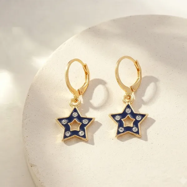 The99jewel_Exclusive_Gold_Plated_Austrian_Stone_Star_Shape_Designer_Earrings_Blue