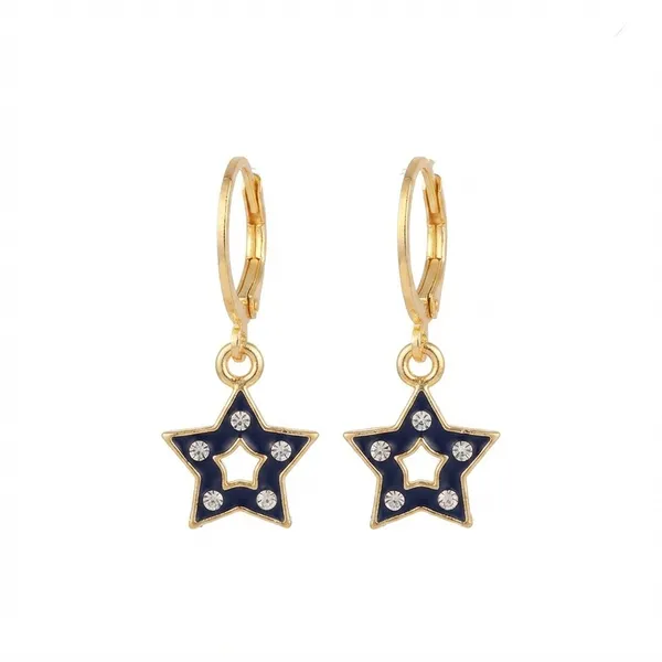 The99jewel_Exclusive_Gold_Plated_Austrian_Stone_Star_Shape_Designer_Earrings_Blue