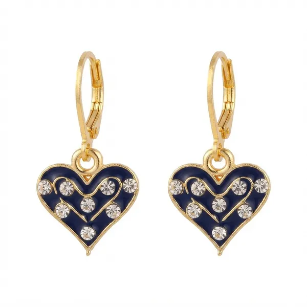 The99jewel_Graceful_Gold_Plated_Austrian_Stone_Hoop_Earrings_Blue