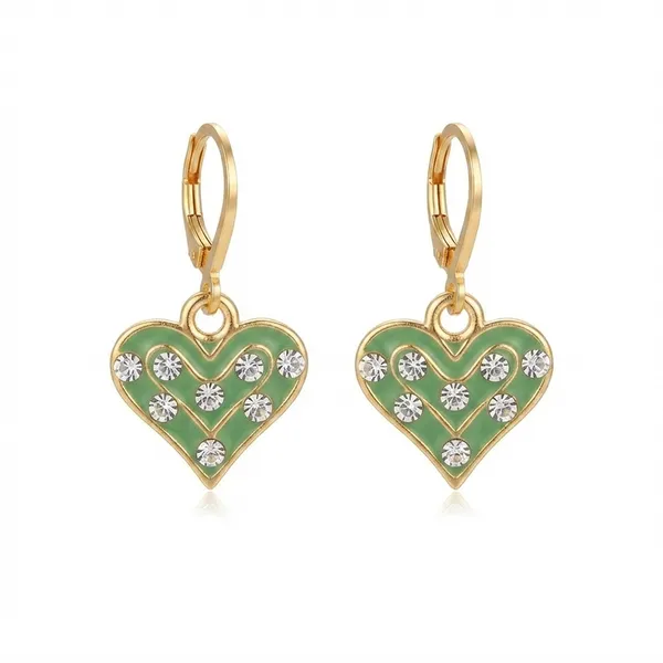 The99jewel_Graceful_Gold_Plated_Austrian_Stone_Hoop_Earrings_Mint_Green