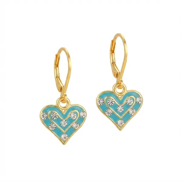 The99jewel_Graceful_Gold_Plated_Austrian_Stone_Hoop_Earrings_Light_Blue