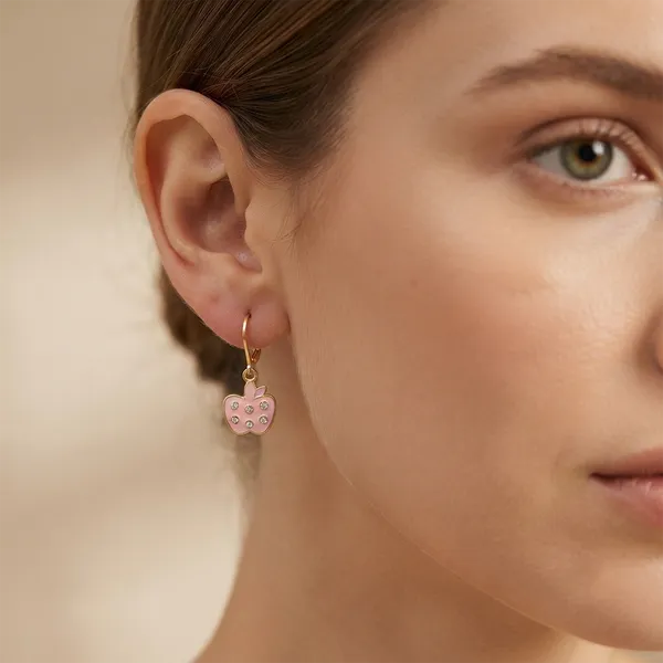 The99jewel_Trendy_Gold_Plated_Austrian_Stone_Party_Wear_Hoop_Earrings_Pink