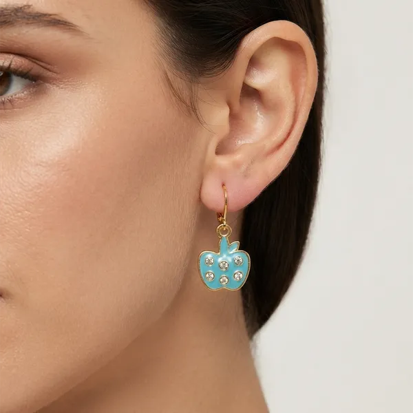 The99jewel_Trendy_Gold_Plated_Austrian_Stone_Party_Wear_Hoop_Earrings_Light_Blue