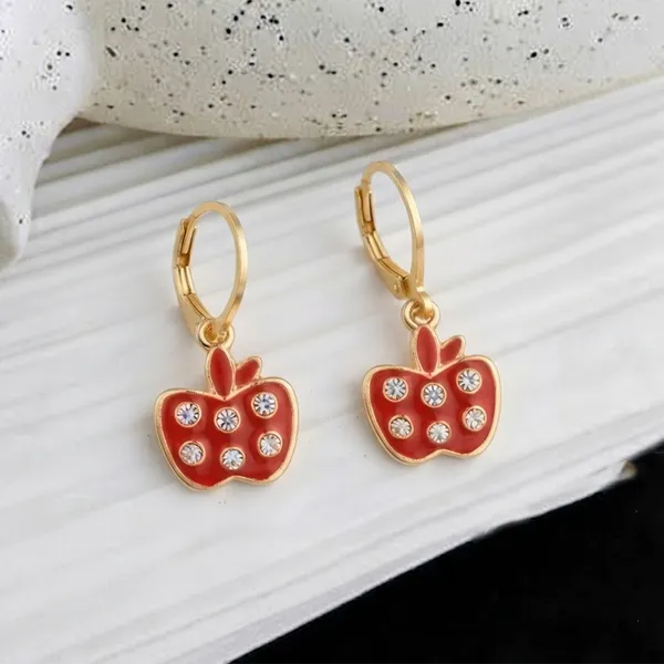 The99jewel_Trendy_Gold_Plated_Austrian_Stone_Party_Wear_Hoop_Earrings_Red