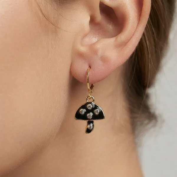 The99jewel_Stylish_Gold_Plated_Austrian_Stone_Fashion_Hoop_Earrings_Black