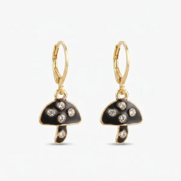 The99jewel_Stylish_Gold_Plated_Austrian_Stone_Fashion_Hoop_Earrings_Black