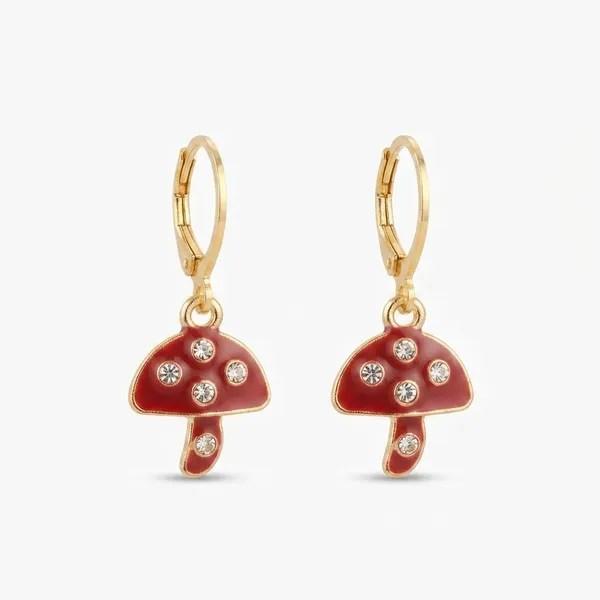 The99jewel_Stylish_Gold_Plated_Austrian_Stone_Fashion_Hoop_Earrings_Red