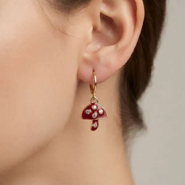 The99jewel_Stylish_Gold_Plated_Austrian_Stone_Fashion_Hoop_Earrings_Red