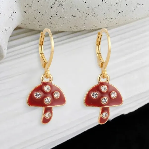 The99jewel_Stylish_Gold_Plated_Austrian_Stone_Fashion_Hoop_Earrings_Red